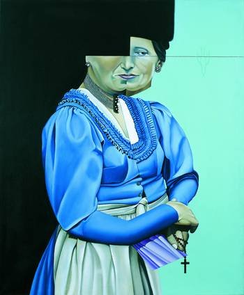 Elisabeth Endres, Es ist ganz anders (Ausschnitt), Öl auf Leinwand, 1995