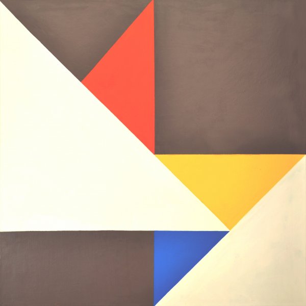 Dynamik des Quadrats, Acryl auf Leinwand, 80 x 80 cm, 1998