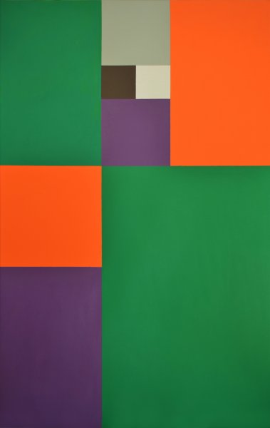 Hommage à Fibonacci, Acryl auf Leinwand, 120 x 50 cm, 1998