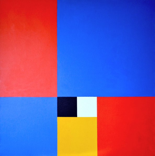 Hommage à Fibonacci, Acryl auf Leinwand, 80 x 80 cm, 1998