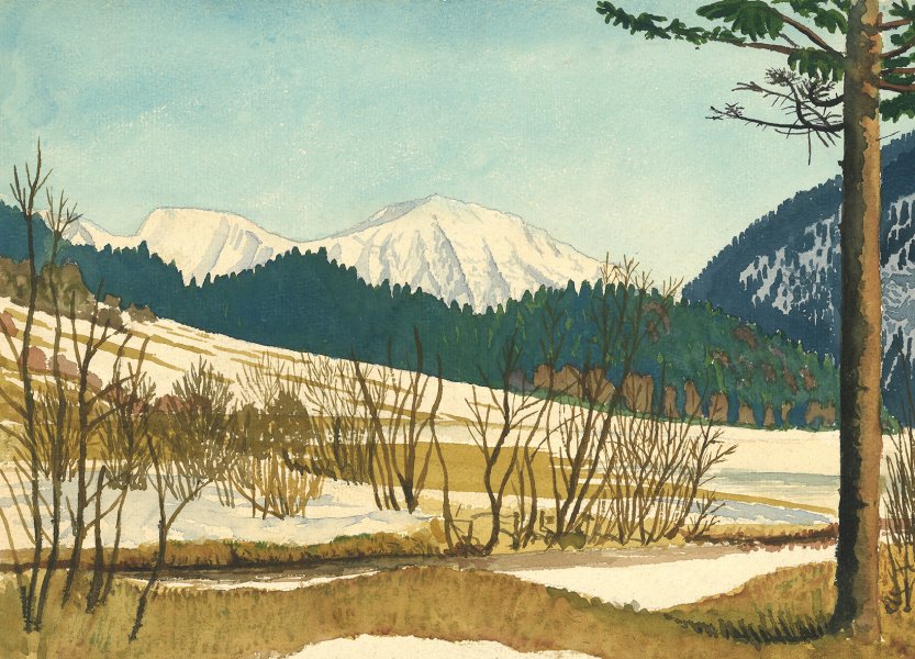 Ammer, Blick nach Ettal, 1937