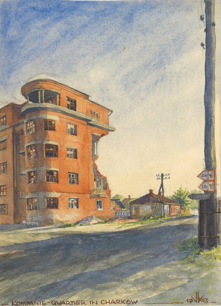 Kompanie-Quartier in Charkow, 1943