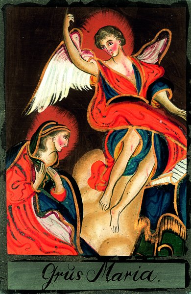 »Gruß Maria« Verkündigung Oberammergau, Joseph Mangold, 1. Hälfte 19. Jahrhundert