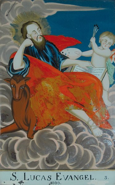 Evangelist Lukas oder Der heilige Lukas, Thomas Aquinus Roth, Winklarn/ Oberpfalz, dat. 1800