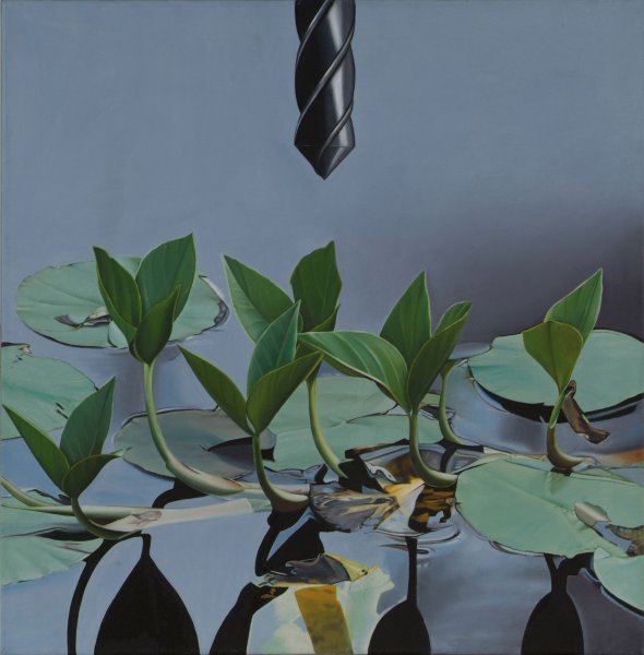 Ohne Titel, Öl auf Nessel, 1996, Privatbesitz