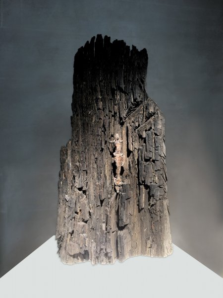 Auferstandener, Mooreiche und Bronze, 2003