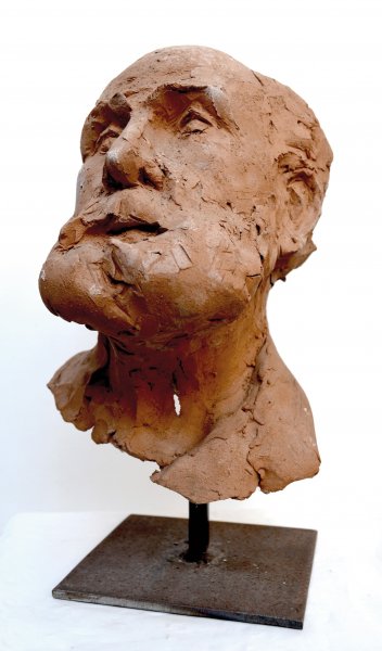 Porträt Hermann Haser, Terrakotta, 2000